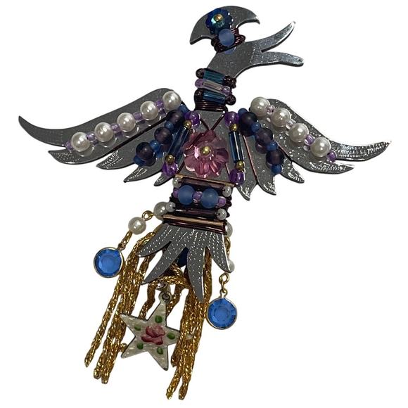 LIZTECH Firebird Artisan Brooch Pin 1992 - Picture 3 of 3